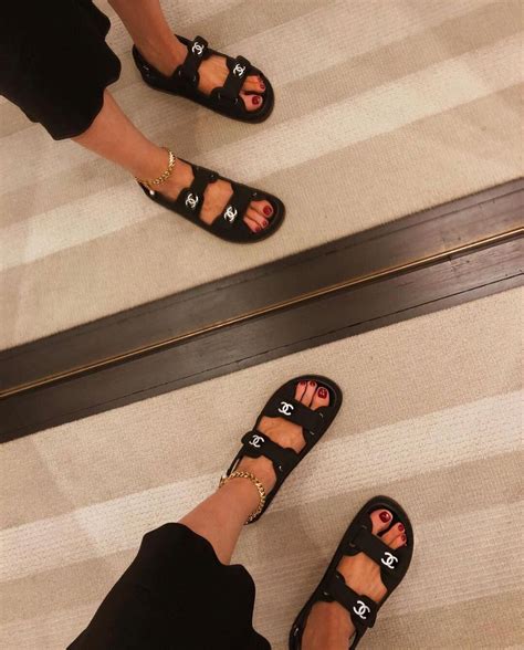 chanel sandals replica|the real chanel dad sandals.